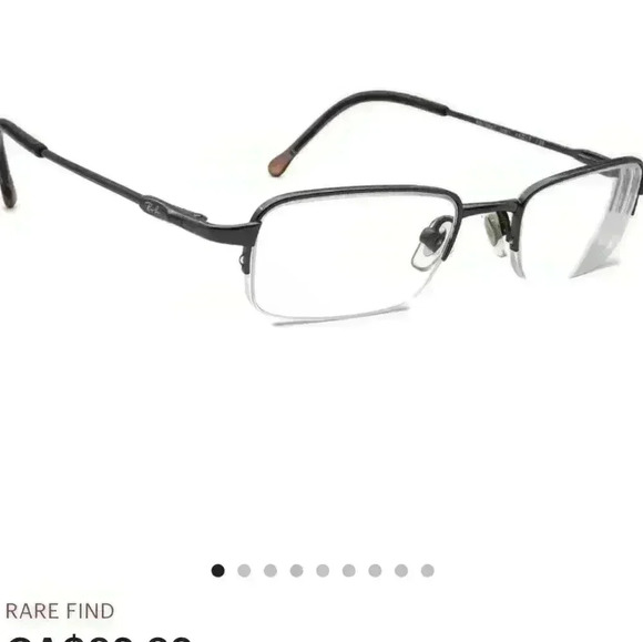 Ray-Ban Eyeglasses RB 1002T 3001 Titanium Gunmetal Half Rim Frame 45[]17 120 - Picture 1 of 9